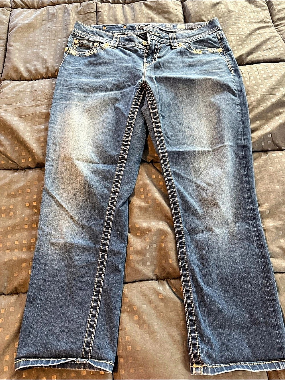 Miss Me curvy skinny jeans in Blue Waist 31